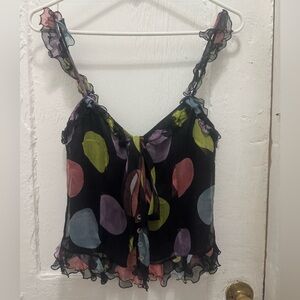 Moschino cheap and chic polkadot silk top